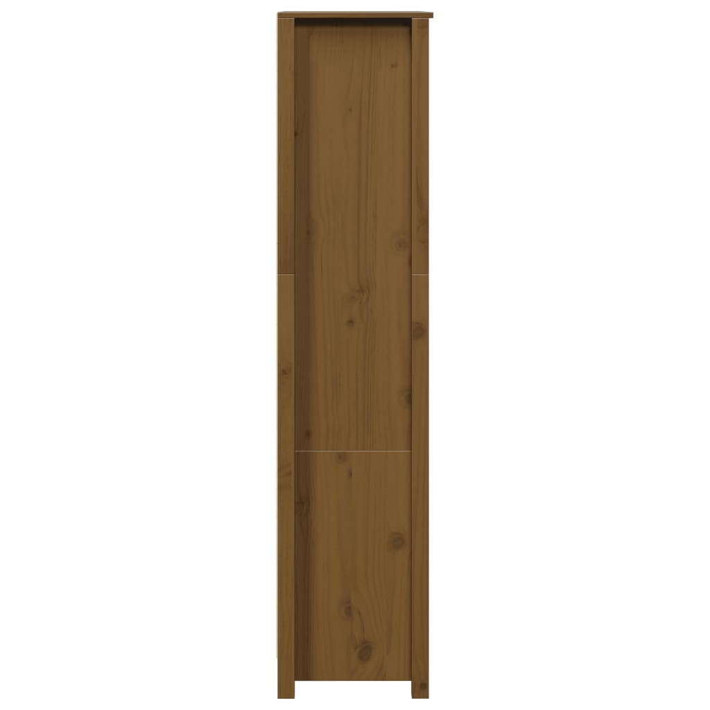 Hoge kast 80x35x154 cm massief grenenhout honingbruin - AllerleiShop