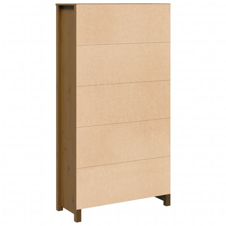 Hoge kast 80x35x154 cm massief grenenhout honingbruin - AllerleiShop