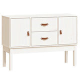 Dressoir 110x40x78 cm massief grenenhout wit - AllerleiShop