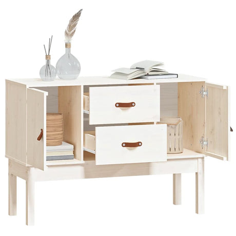 Dressoir 110x40x78 cm massief grenenhout wit - AllerleiShop