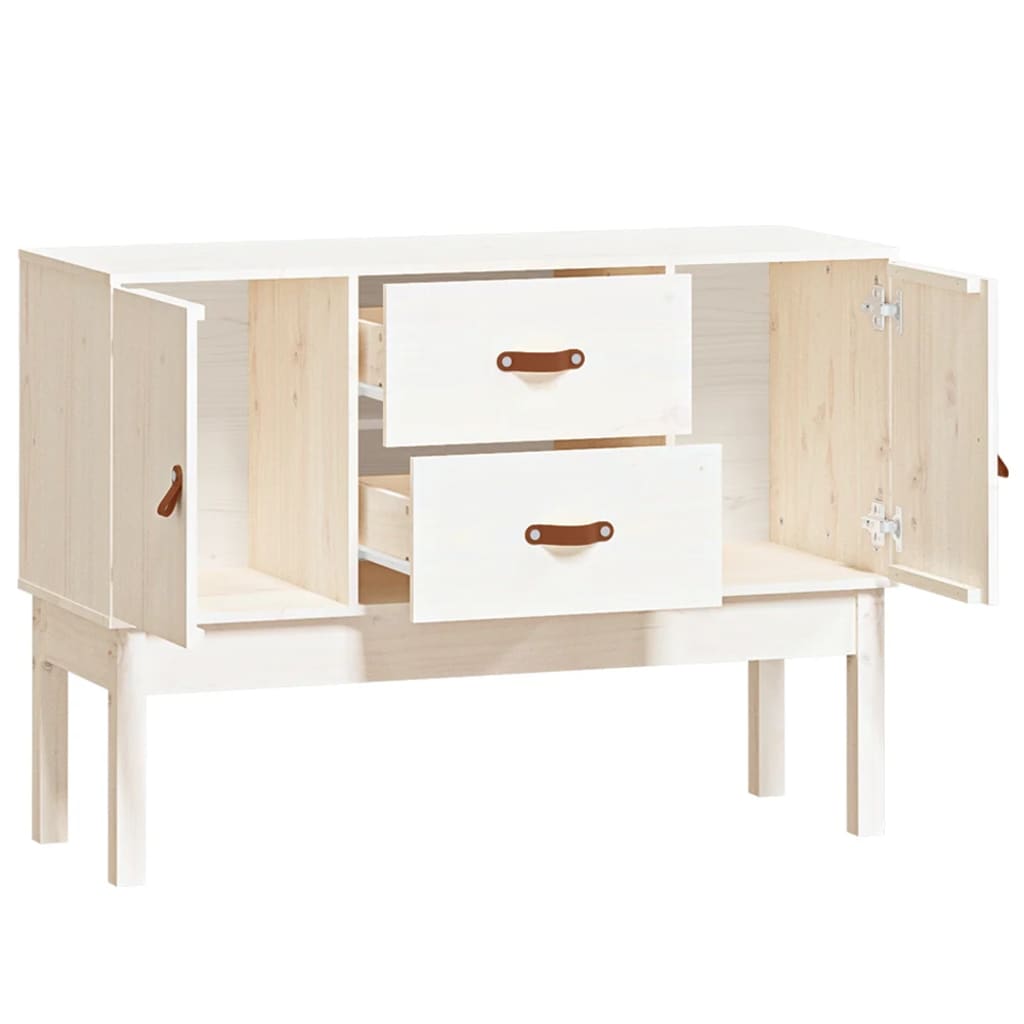 Dressoir 110x40x78 cm massief grenenhout wit - AllerleiShop