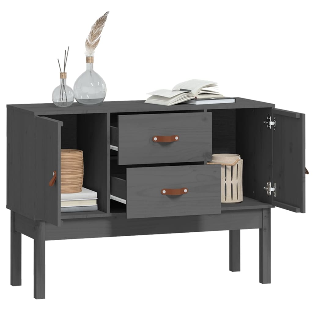 Dressoir 110x40x78 cm massief grenenhout grijs - AllerleiShop