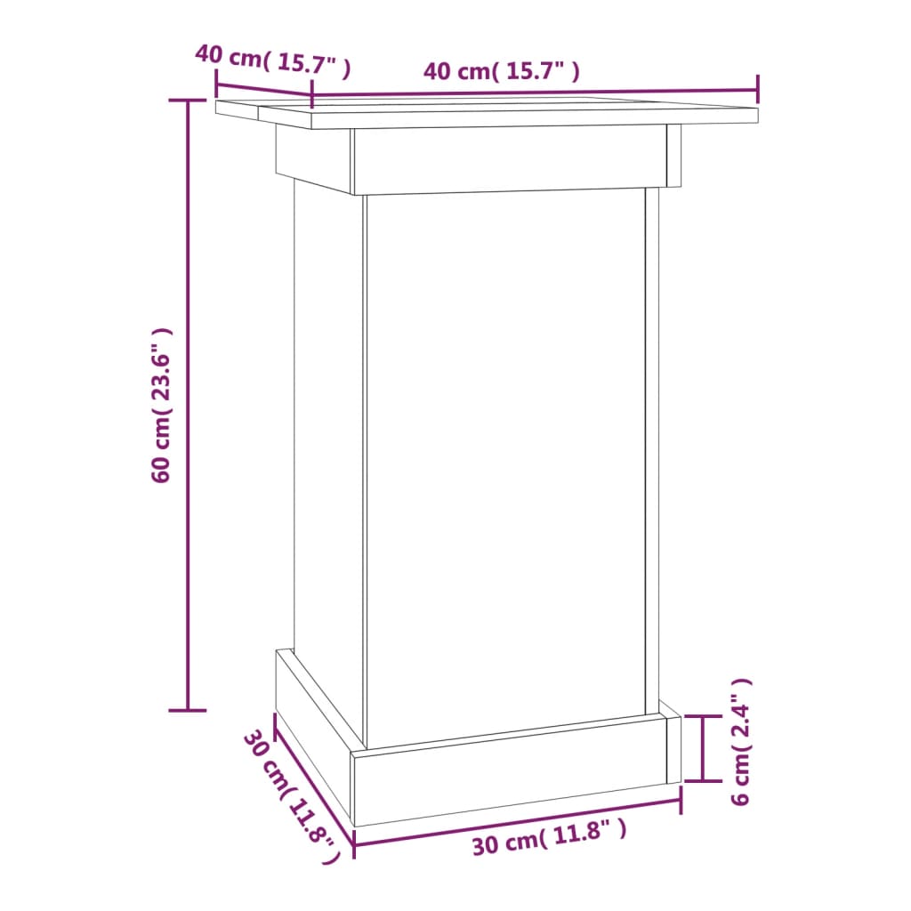 Bloemenstandaard 40x40x60 cm massief grenenhout honingbruin - AllerleiShop