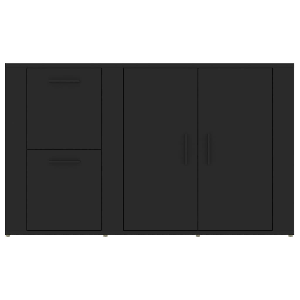 Dressoir 100x33x59,5 cm bewerkt hout zwart - AllerleiShop