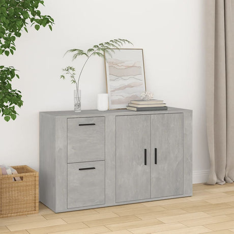 Dressoir 100x33x59,5 cm bewerkt hout betongrijs - AllerleiShop