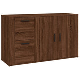 Dressoir 100x33x59,5 cm bewerkt hout bruin eikenkleur - AllerleiShop