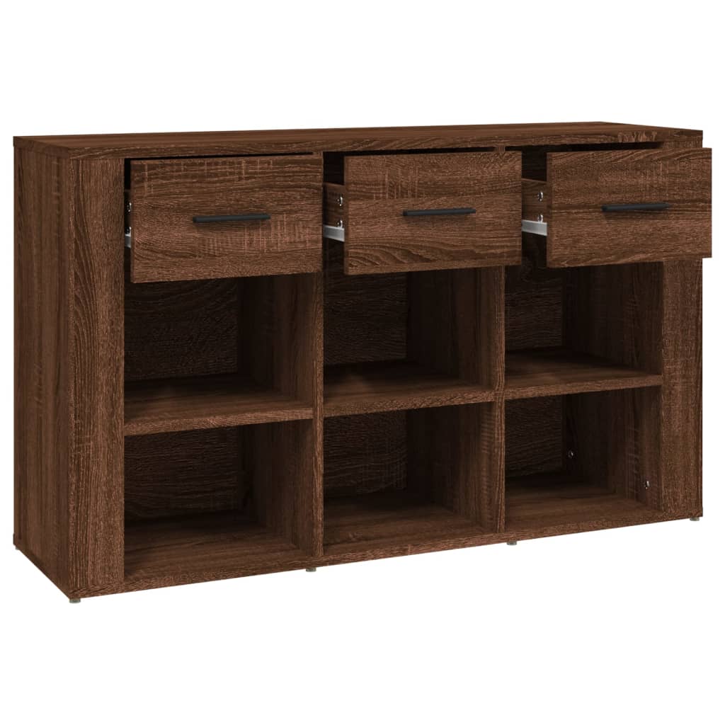 Dressoir 100x30x59,5 cm bewerkt hout bruin eikenkleur - AllerleiShop