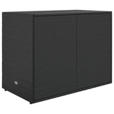 Tuinkast 100x55,5x80 cm poly rattan zwart - AllerleiShop