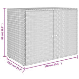 Tuinkast 100x55,5x80 cm poly rattan zwart - AllerleiShop