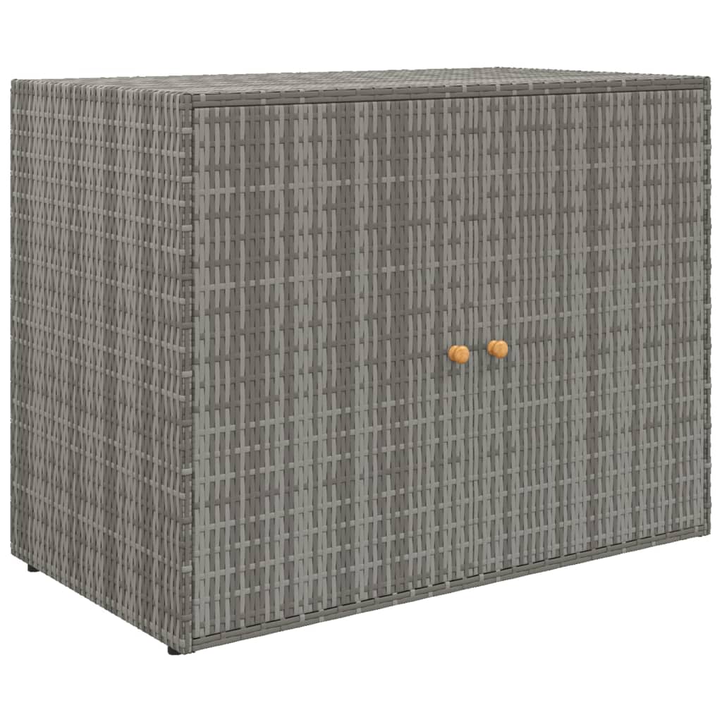 Tuinkast 100x55,5x80 cm poly rattan grijs - AllerleiShop