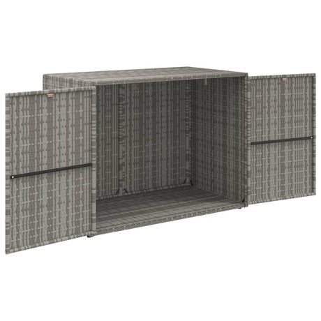 Tuinkast 100x55,5x80 cm poly rattan grijs - AllerleiShop