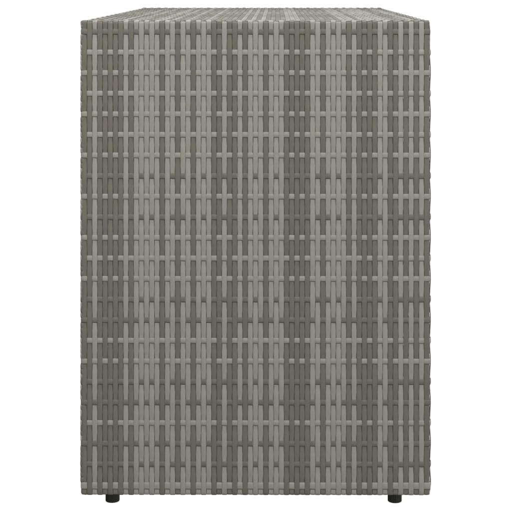 Tuinkast 100x55,5x80 cm poly rattan grijs - AllerleiShop