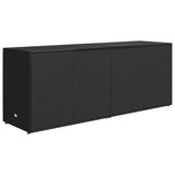 Tuinkast 198x55,5x80 cm poly rattan zwart - AllerleiShop