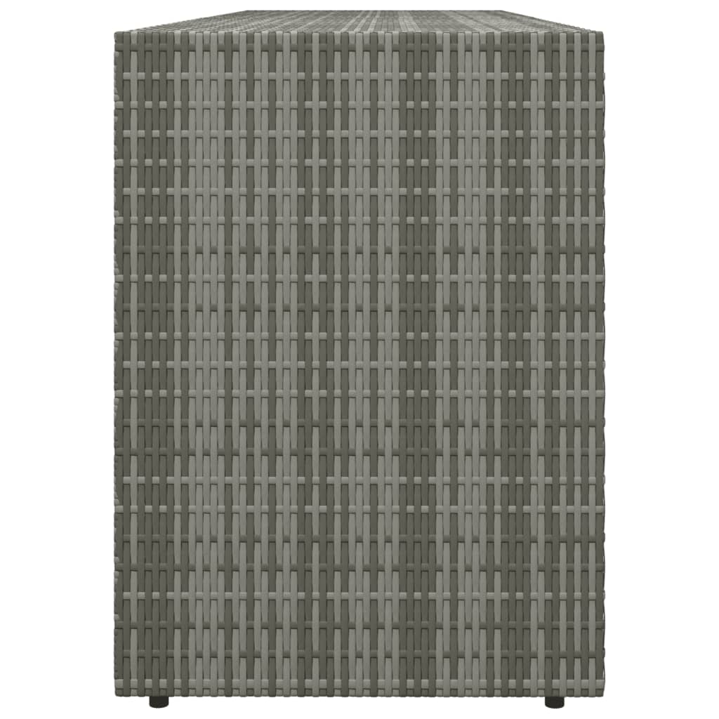 Tuinkast 198x55,5x80 cm poly rattan grijs - AllerleiShop