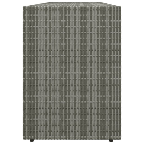 Tuinkast 198x55,5x80 cm poly rattan grijs - AllerleiShop