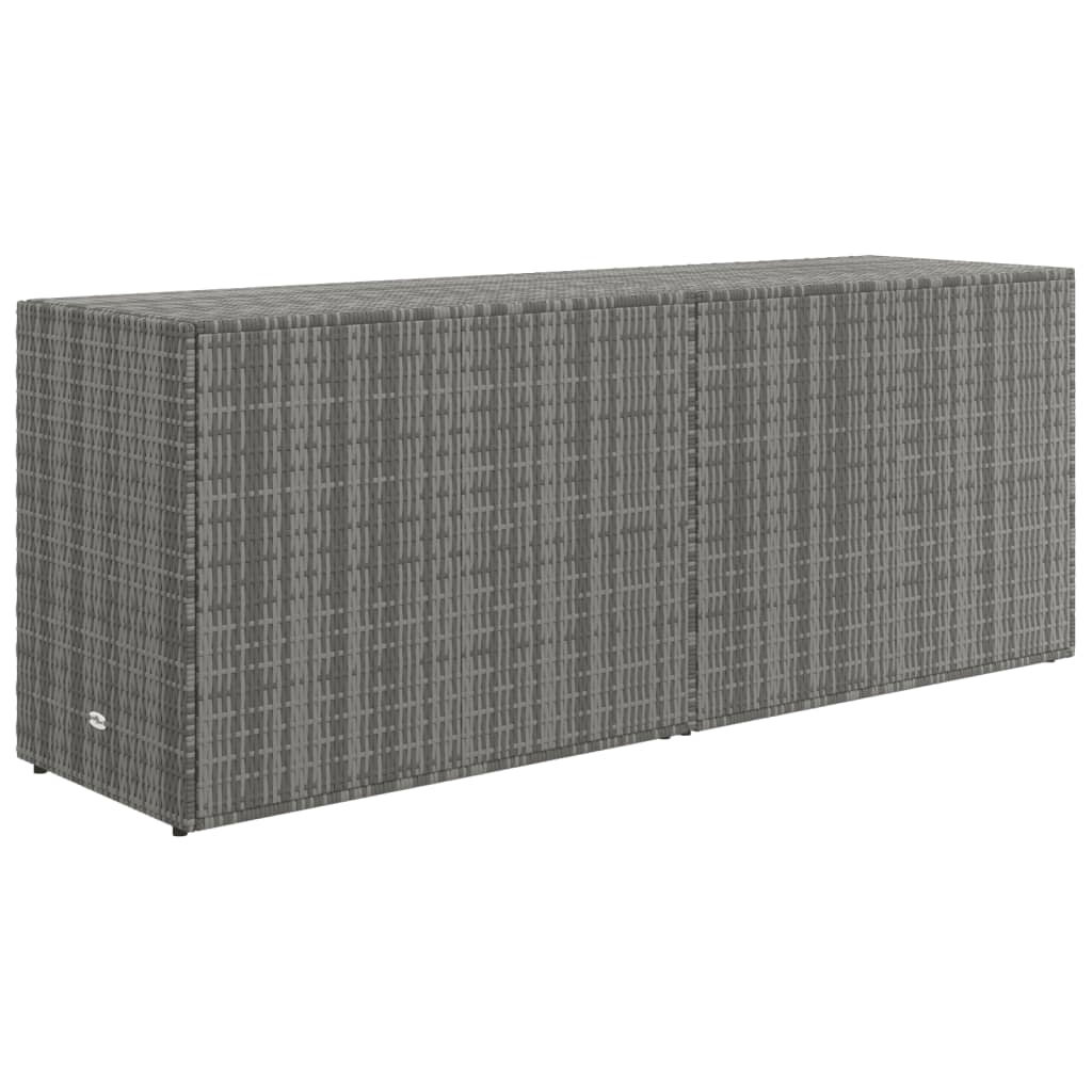 Tuinkast 198x55,5x80 cm poly rattan grijs - AllerleiShop