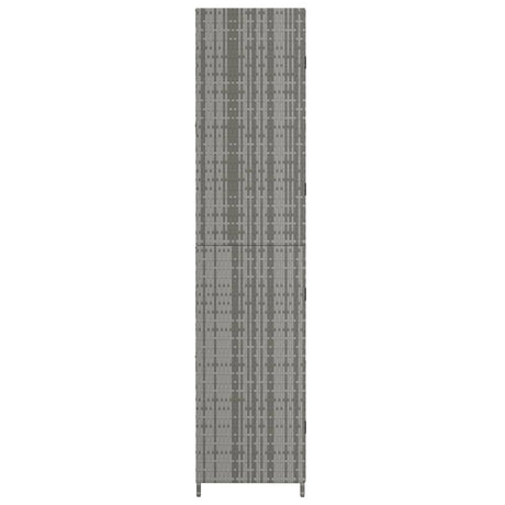 Tuinkast 59x40x180 cm poly rattan grijs - AllerleiShop