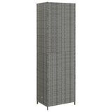 Tuinkast 59x40x180 cm poly rattan grijs - AllerleiShop