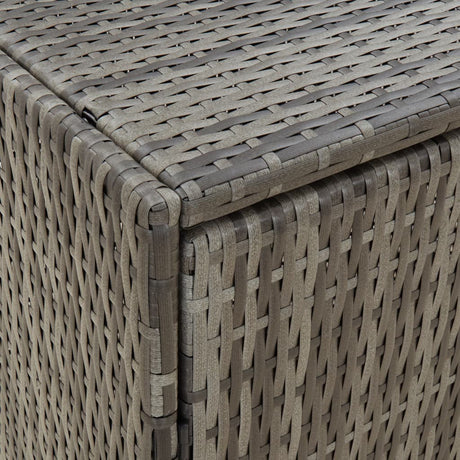 Tuinkast 59x40x180 cm poly rattan grijs - AllerleiShop