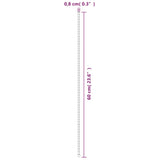 Plantenstaken 30 st 60 cm staal groen