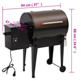 Pelletbarbecue 94 cm ijzer zwart - AllerleiShop