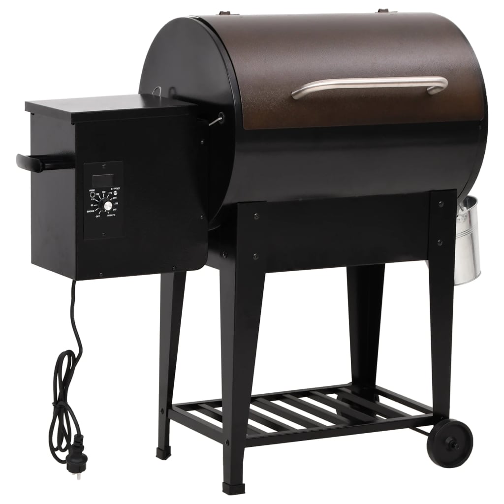 Pelletbarbecue met bodemplaat 94 cm ijzer zwart - AllerleiShop