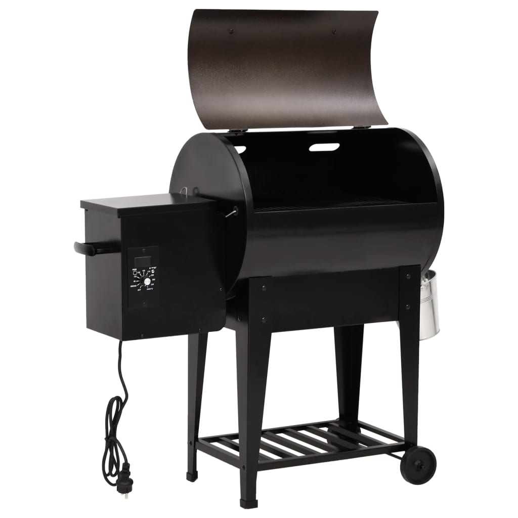 Pelletbarbecue met bodemplaat 94 cm ijzer zwart - AllerleiShop