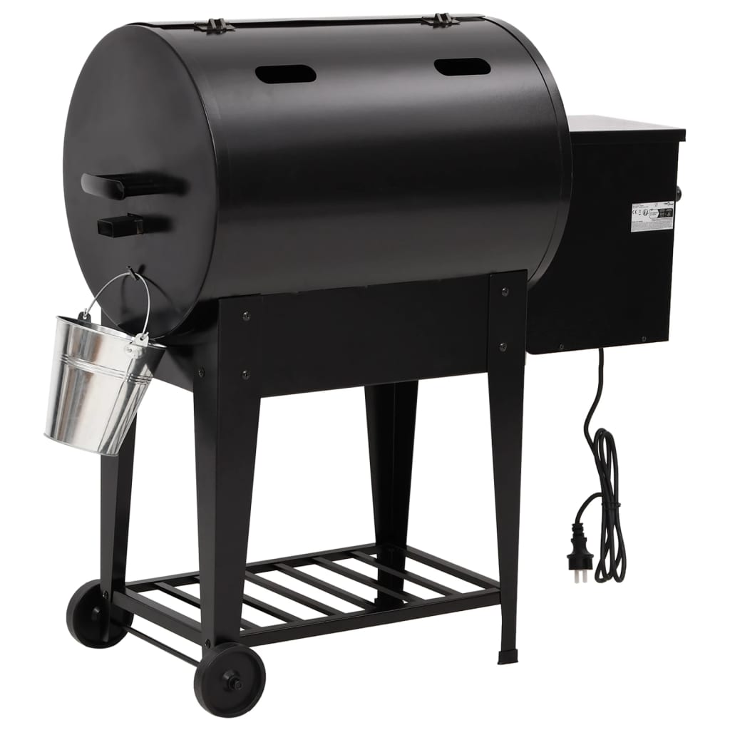 Pelletbarbecue met bodemplaat 94 cm ijzer zwart - AllerleiShop