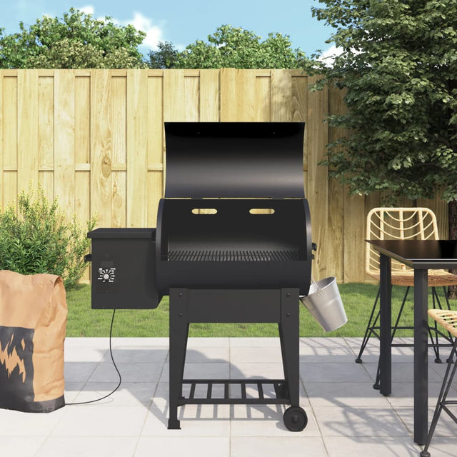 Pelletbarbecue met bodemplaat 94 cm ijzer zwart - AllerleiShop