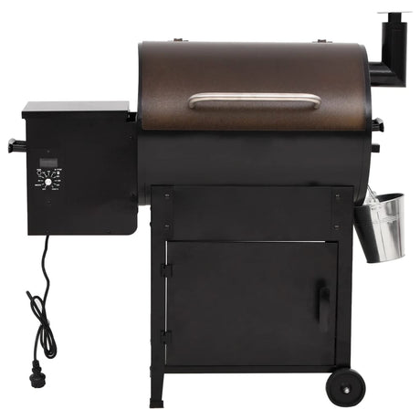 Pelletbarbecue met schoorsteen 104 cm ijzer zwart - AllerleiShop