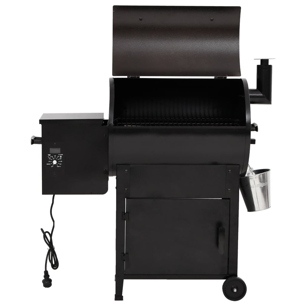 Pelletbarbecue met schoorsteen 104 cm ijzer zwart - AllerleiShop