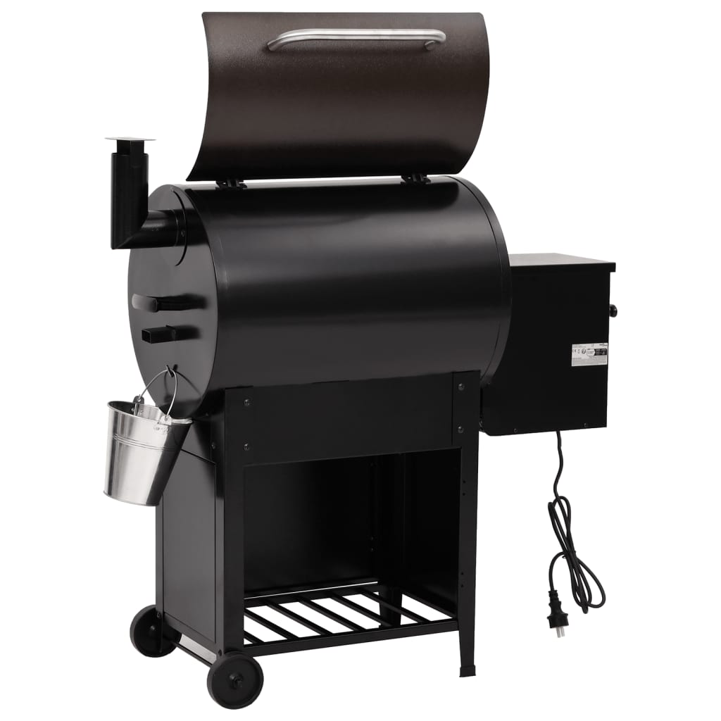 Pelletbarbecue met schoorsteen 104 cm ijzer zwart - AllerleiShop