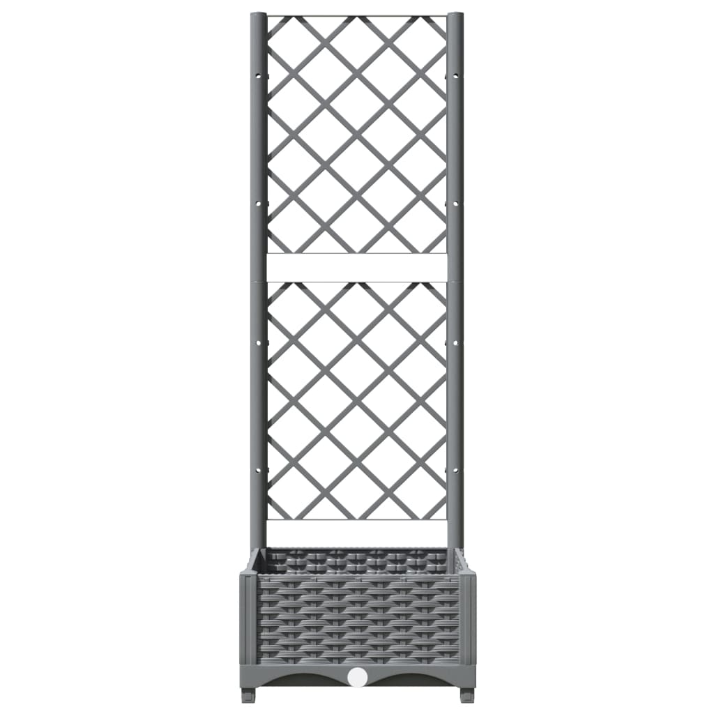 Plantenbak met latwerk 40x40x121,5 cm polypropeen