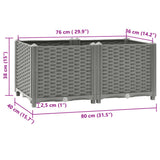 Plantenbak verhoogd 80x40x38 cm polypropeen