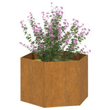 Plantenbak roestig 60x60x45 cm cortenstaal - AllerleiShop