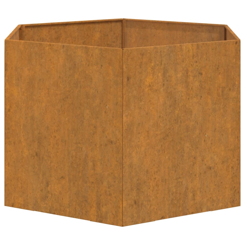 Plantenbak roestig 60x60x45 cm cortenstaal - AllerleiShop