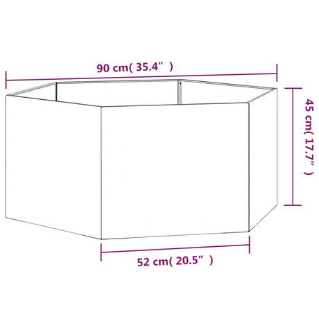 Plantenbak roestig 90x90x45 cm cortenstaal - AllerleiShop