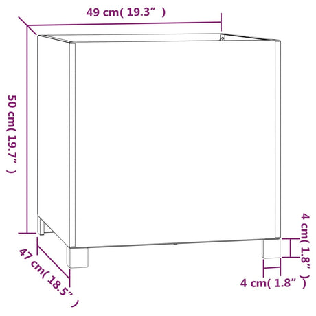 Plantenbakken met poten 2 st roestig 49x47x50 cm cortenstaal - AllerleiShop