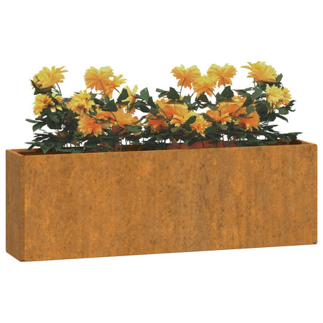 Plantenbakken wandmontage 2 st 53x10x17 cm cortenstaal roestig - AllerleiShop