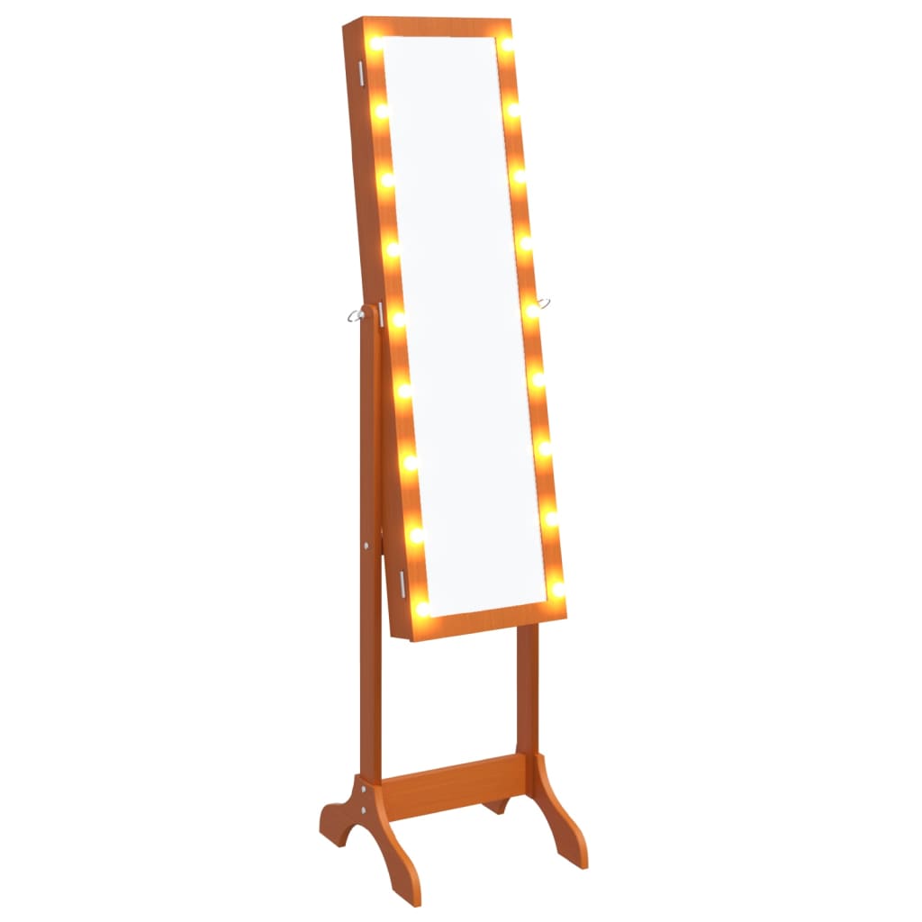 Spiegel vrijstaand met LED's 34x37x146 cm - AllerleiShop