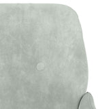 Fauteuil 62x79x79 cm fluweel lichtgrijs - AllerleiShop