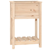 Plantenbak met schap 54x34,5x81 cm massief grenenhout - AllerleiShop