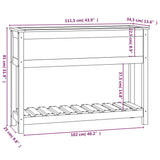 Plantenbak met schap 111,5x34,5x81 cm massief grenenhout - AllerleiShop