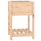 Plantenbak met schap 54x54x81 cm massief grenenhout - AllerleiShop