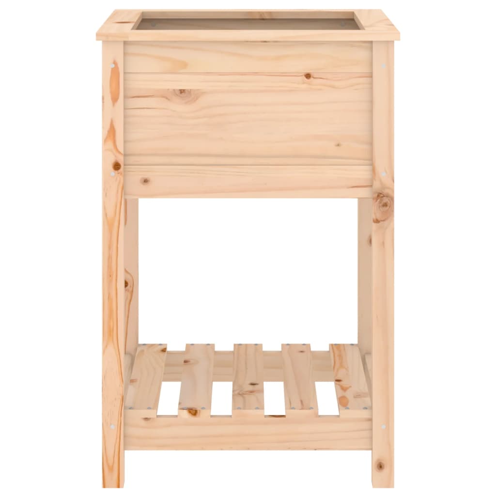 Plantenbak met schap 54x54x81 cm massief grenenhout - AllerleiShop