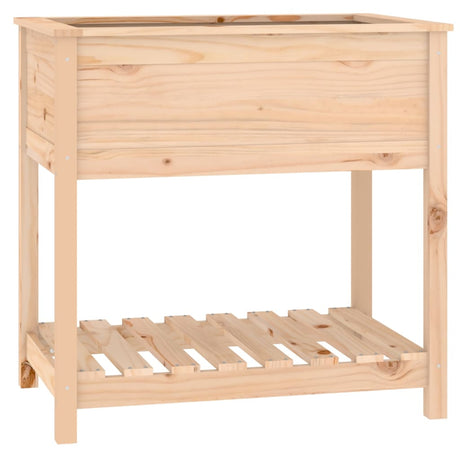 Plantenbak met schap 82,5x54x81 cm massief grenenhout - AllerleiShop