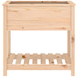 Plantenbak met schap 82,5x54x81 cm massief grenenhout - AllerleiShop