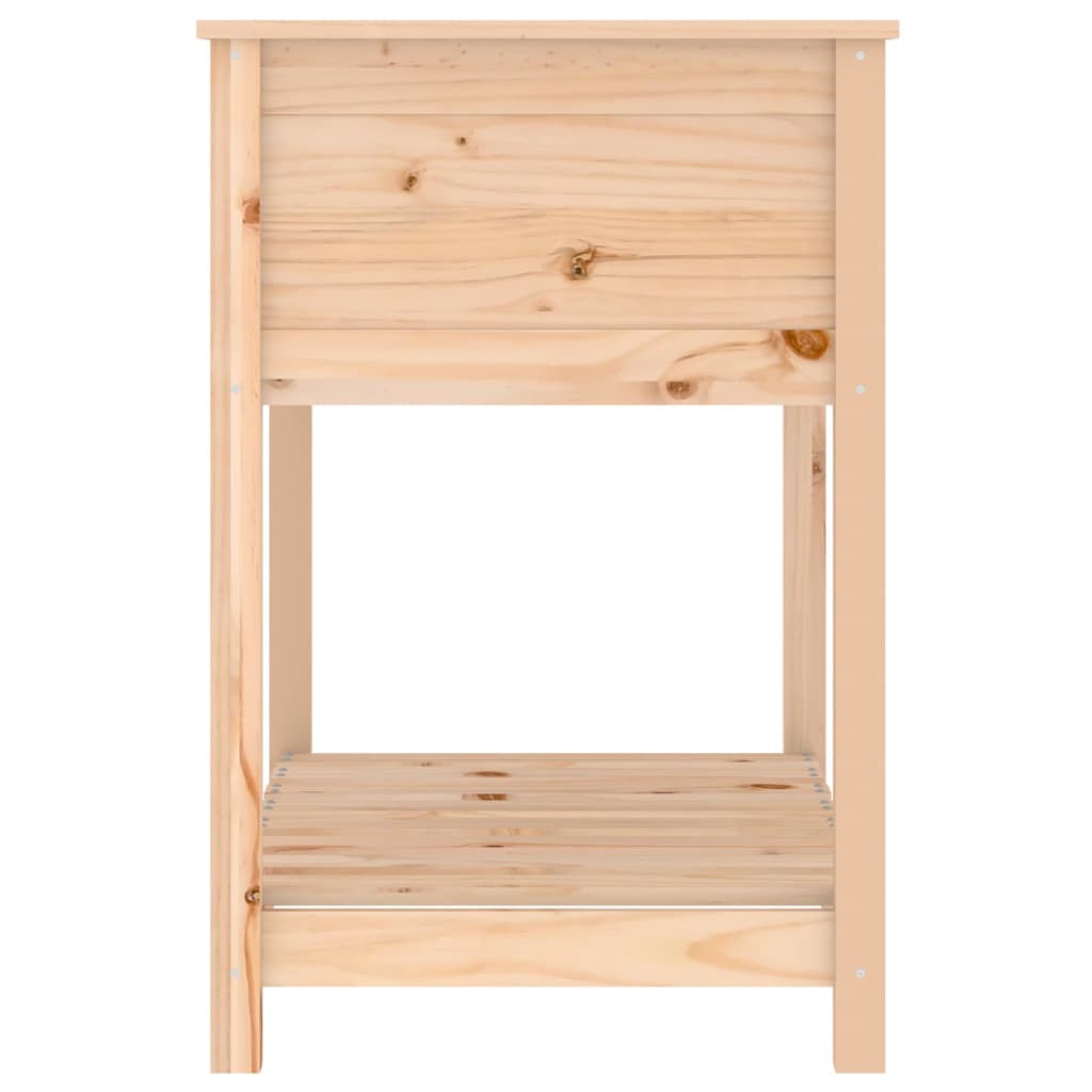 Plantenbak met schap 82,5x54x81 cm massief grenenhout - AllerleiShop