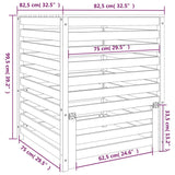 Compostbak 82,5x82,5x99,5 cm massief grenenhout - AllerleiShop