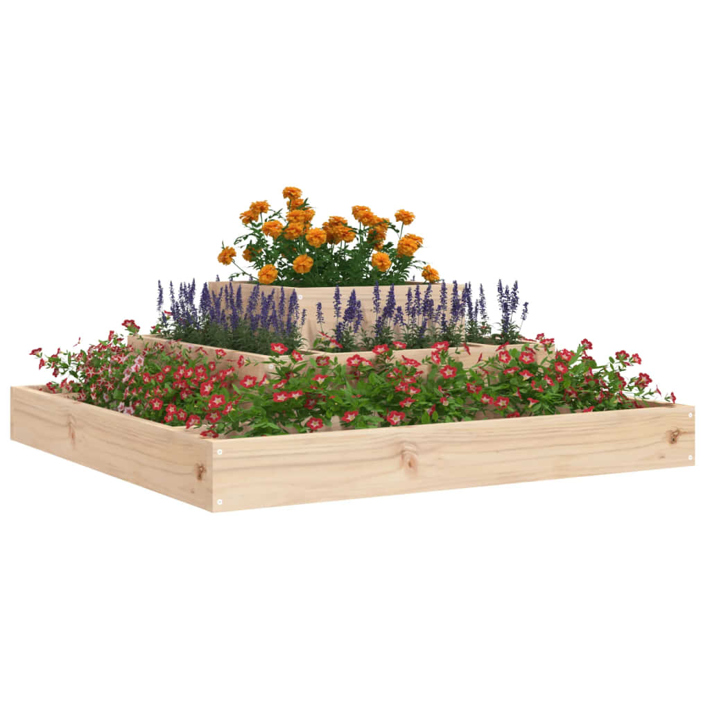 Plantenbak 80x80x27 cm massief grenenhout - AllerleiShop